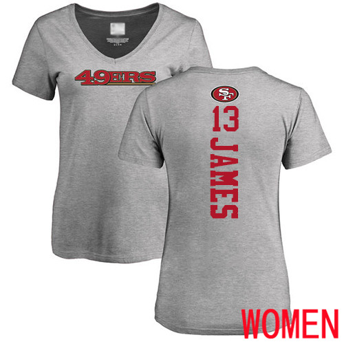 San Francisco 49ers Ash Women Richie James Backer #13 NFL T Shirt